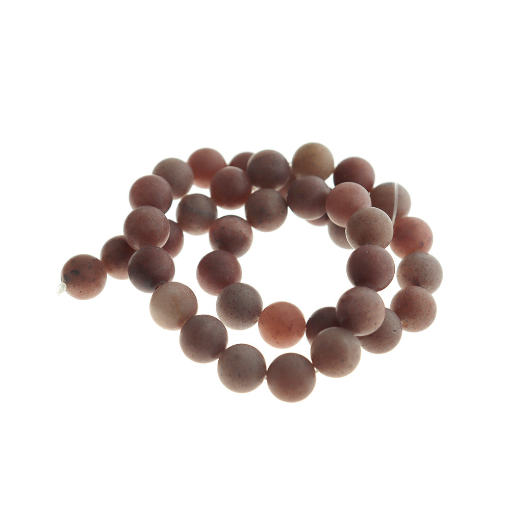 Perles d'aventurine naturelles rondes 6mm -10mm - Choisissez votre taille - Violet givré - 1 brin complet de 15,5" - BD1789