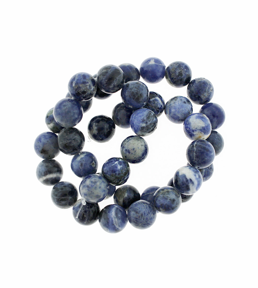 Round Natural Sodalite Beads 4mm -12mm - Choose Your Size - Deep Blue - 1 Full 15" Strand - BD1868