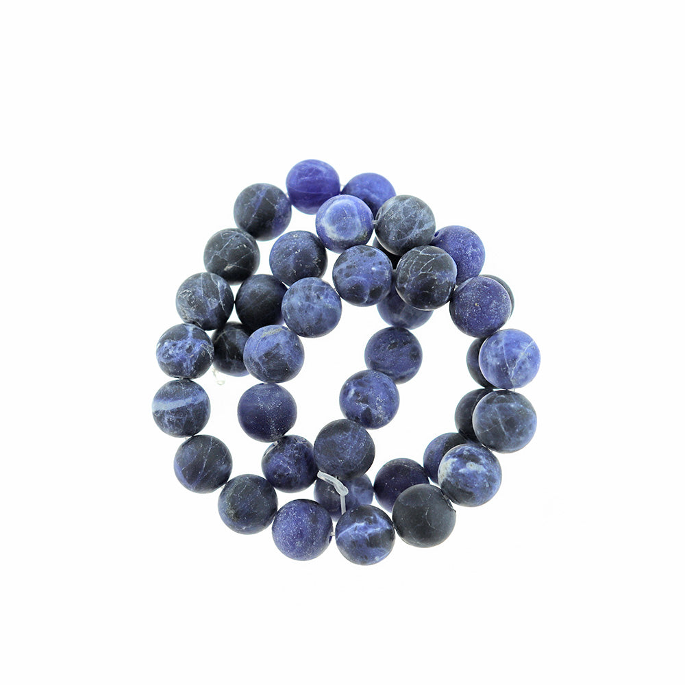 Perles de sodalite naturelles rondes 6mm - 12mm - Choisissez votre taille - Indigo profond - 1 brin complet de 15" - BD2300