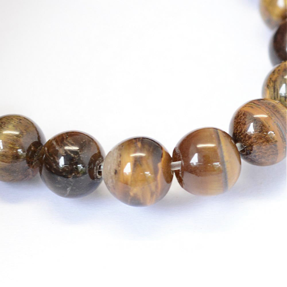 Round Natural Tiger Eye Beads - Golden Brown - 1 Strand - Choose Your Size!