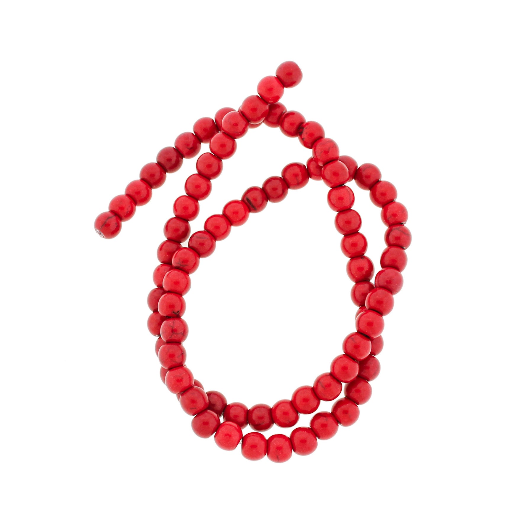 Round Synthetic Turquoise Beads - 6mm - 1 Strand - Choose Your Color!