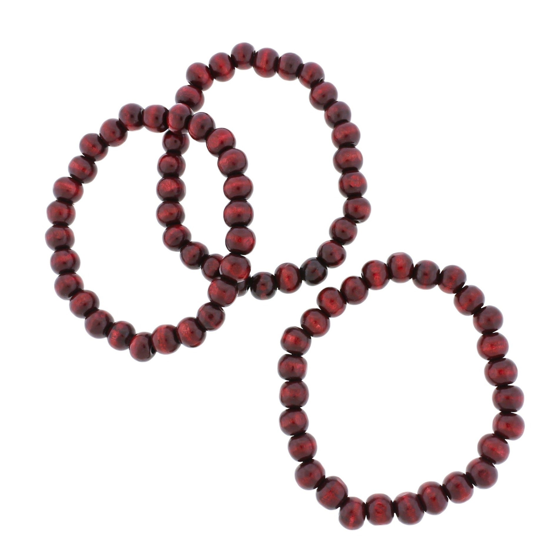 Round Wood Bead Bracelet - 8mm / 56mm - Choose from 8 Colors!