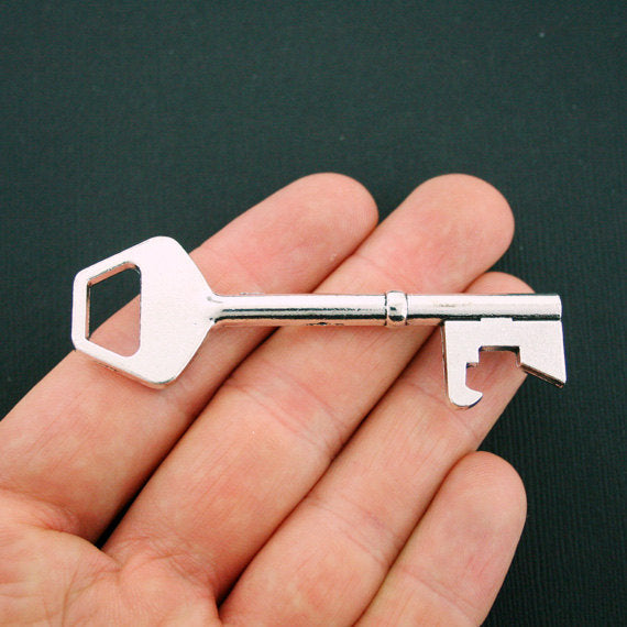 SALE Key Antique Silver Tone Charms - SC5677