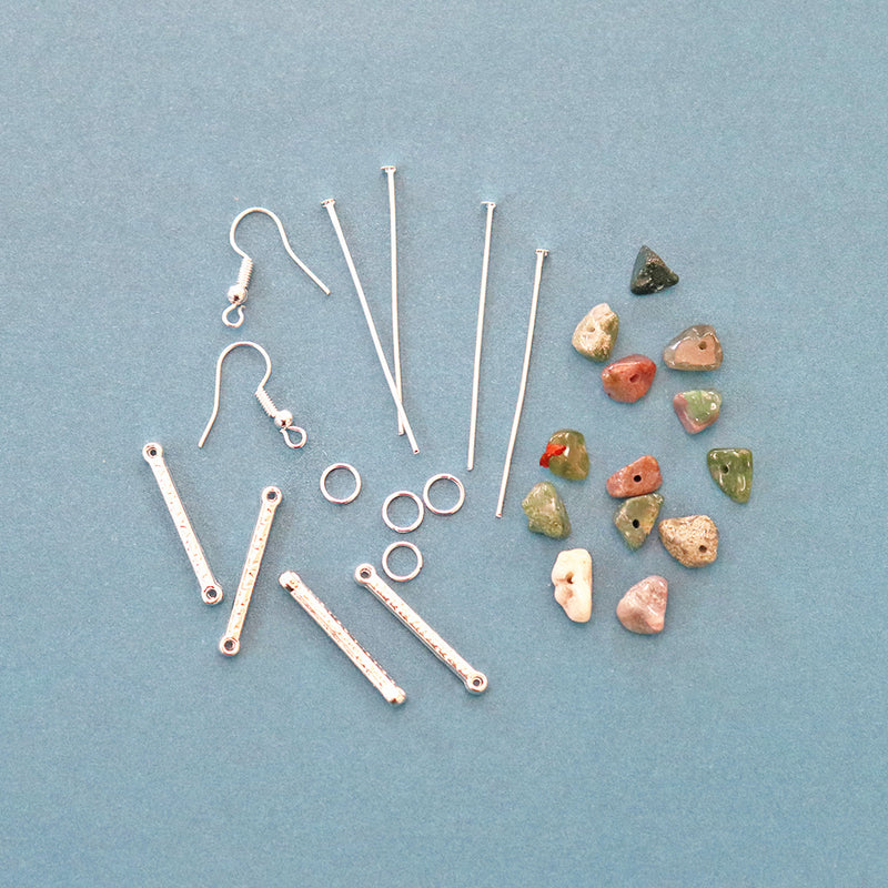 Kit de boucles d'oreilles trapèze bricolage - Quantité et options d'outils - DIY002
