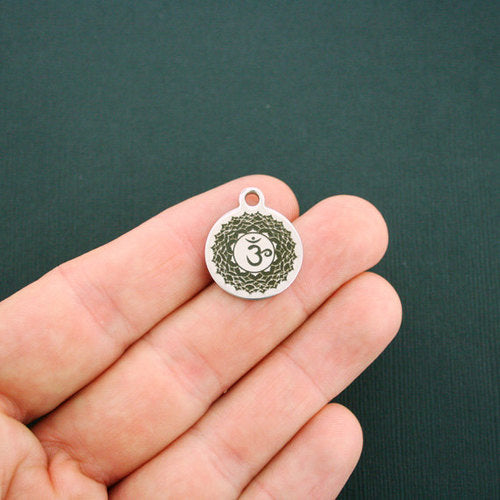 Sahasrara Crown Chakra Stainless Steel Charms - BFS001-1301