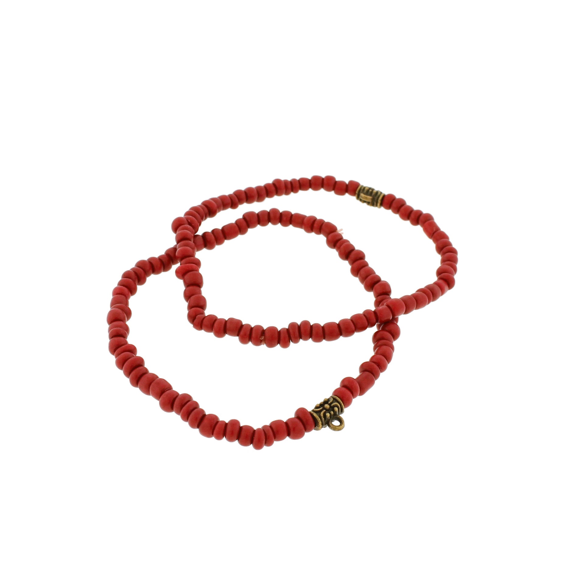 Seed Bead Bracelet with Antique Bronze Tone Bail - 62mm - Choose Your Color!