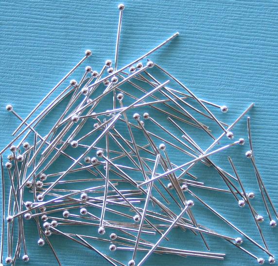 Épingles à tête sphérique argentées - 45 mm - 300 pièces - PIN10