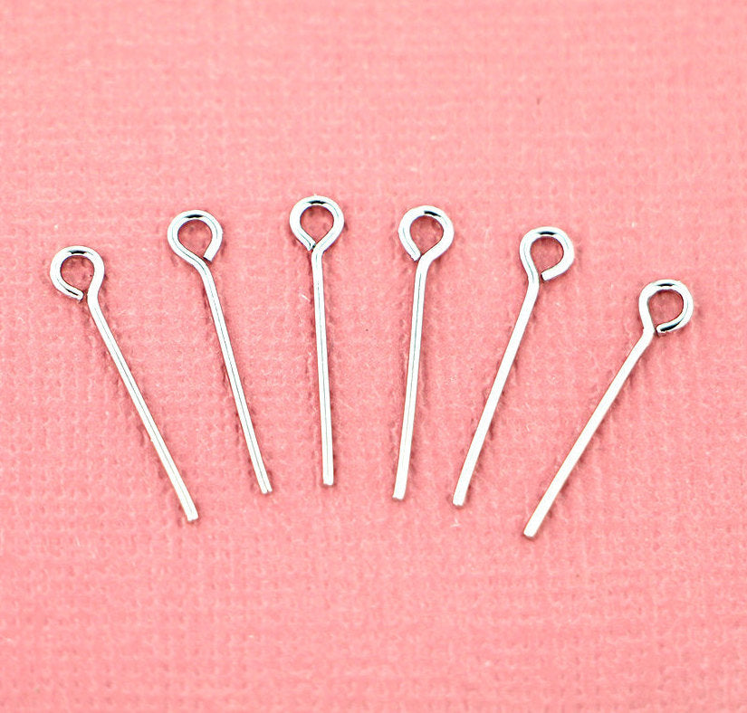 Silver Tone Eye Pins - 18mm - 500 Pieces - PIN46