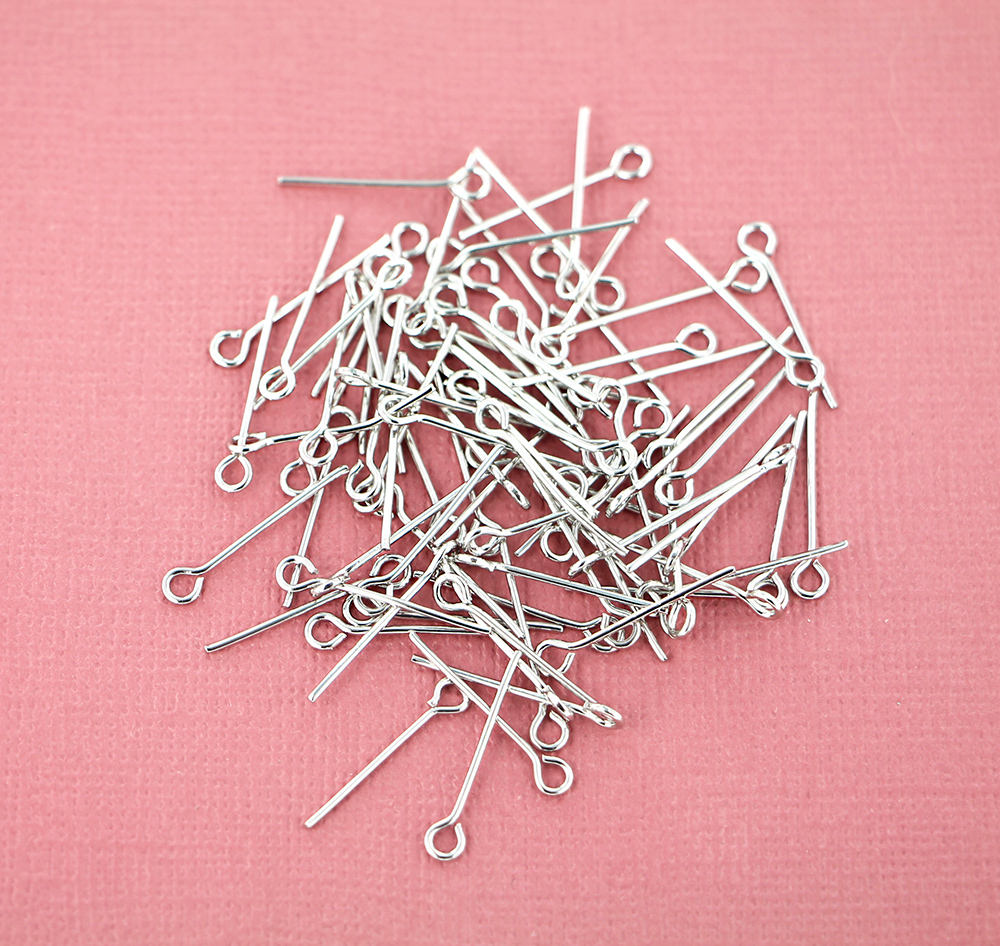 Épingles à œil argentées - 18 mm - 500 pièces - PIN46