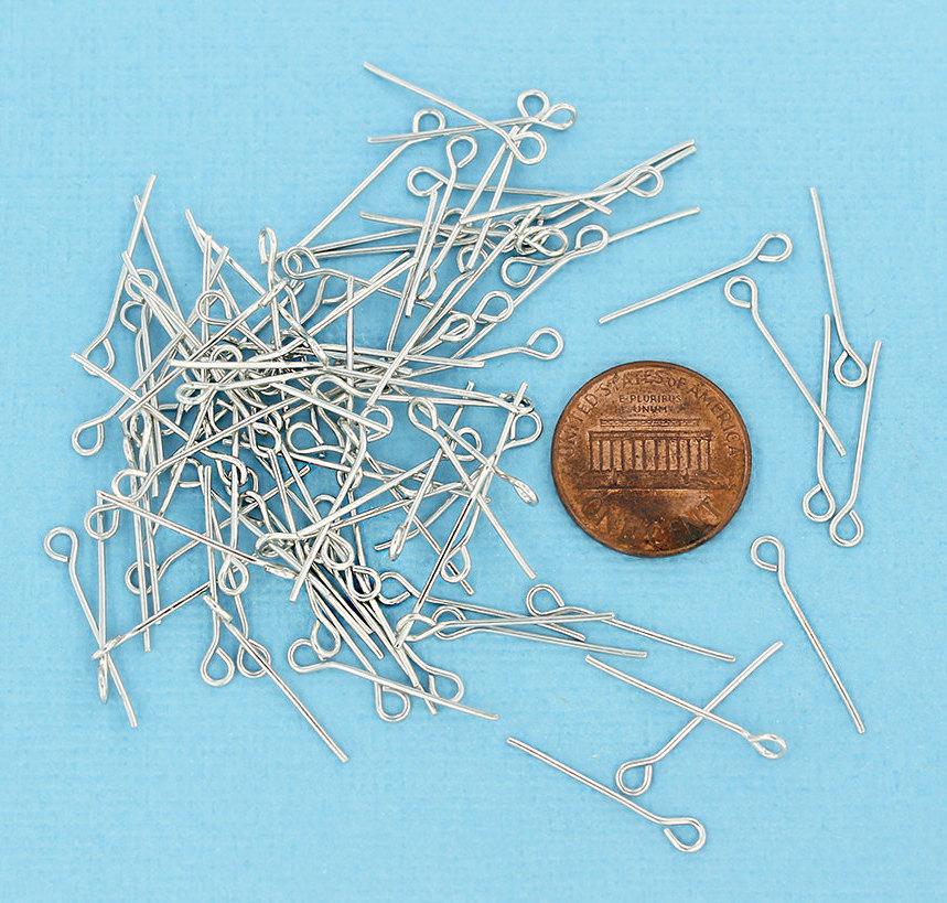 Silver Tone Eye Pins - 20mm - 250 Pieces - PIN057