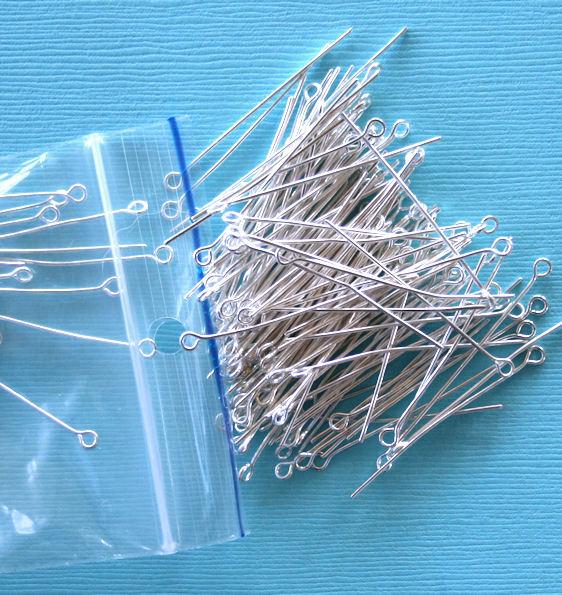 Épingles à œil argentées - 30 mm - 300 pièces - PIN11