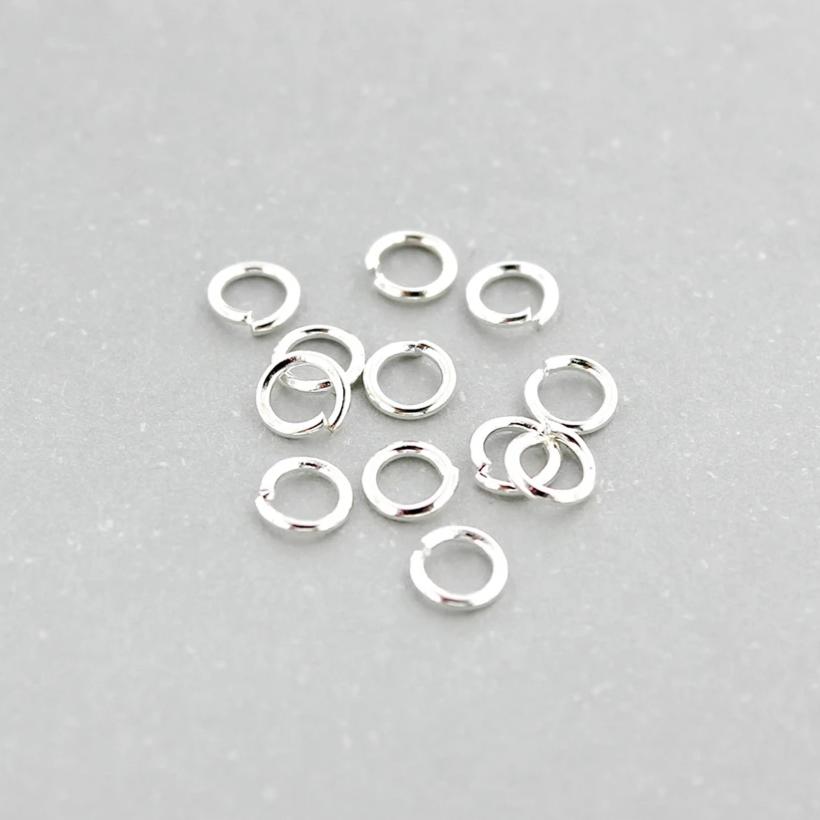 Anneaux argentés 4 mm x 0,7 mm - Calibre 21 ouvert - 250 anneaux - J001