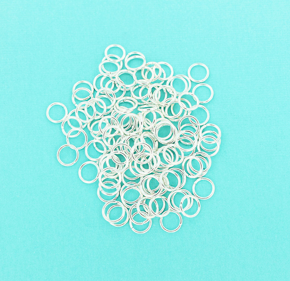 Silver Tone Jump Rings 9mm x 1.2mm - Open 16 Gauge - 1000 Rings - J050