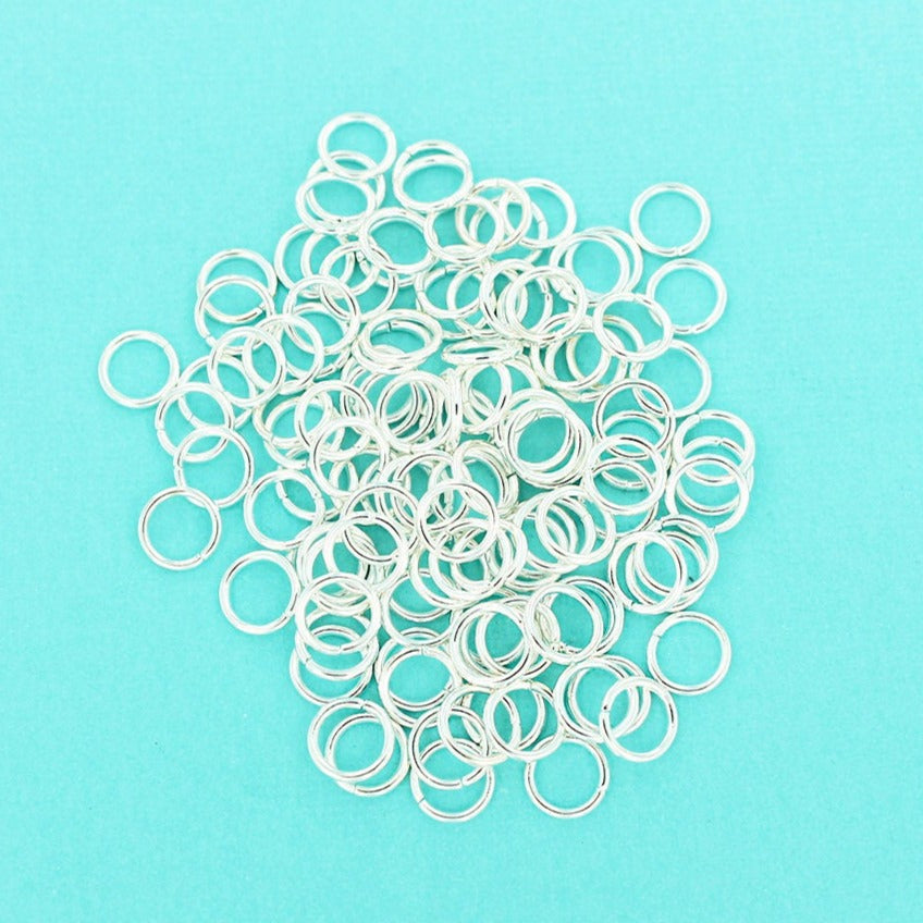 Anneaux argentés 9 mm x 1,2 mm - Calibre 16 ouvert - 250 anneaux - J050