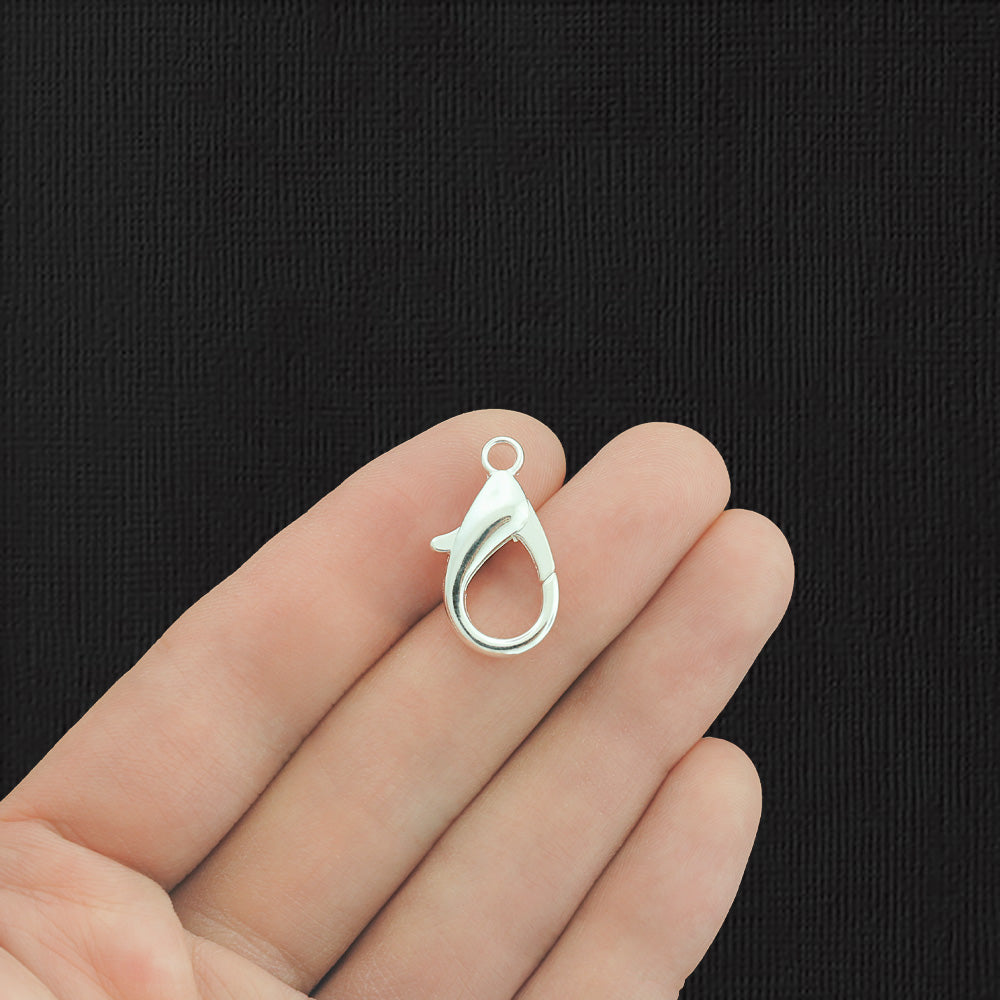 Silver Tone Lobster Clasps 23mm x 12mm - BULK 50 Clasps - FF279