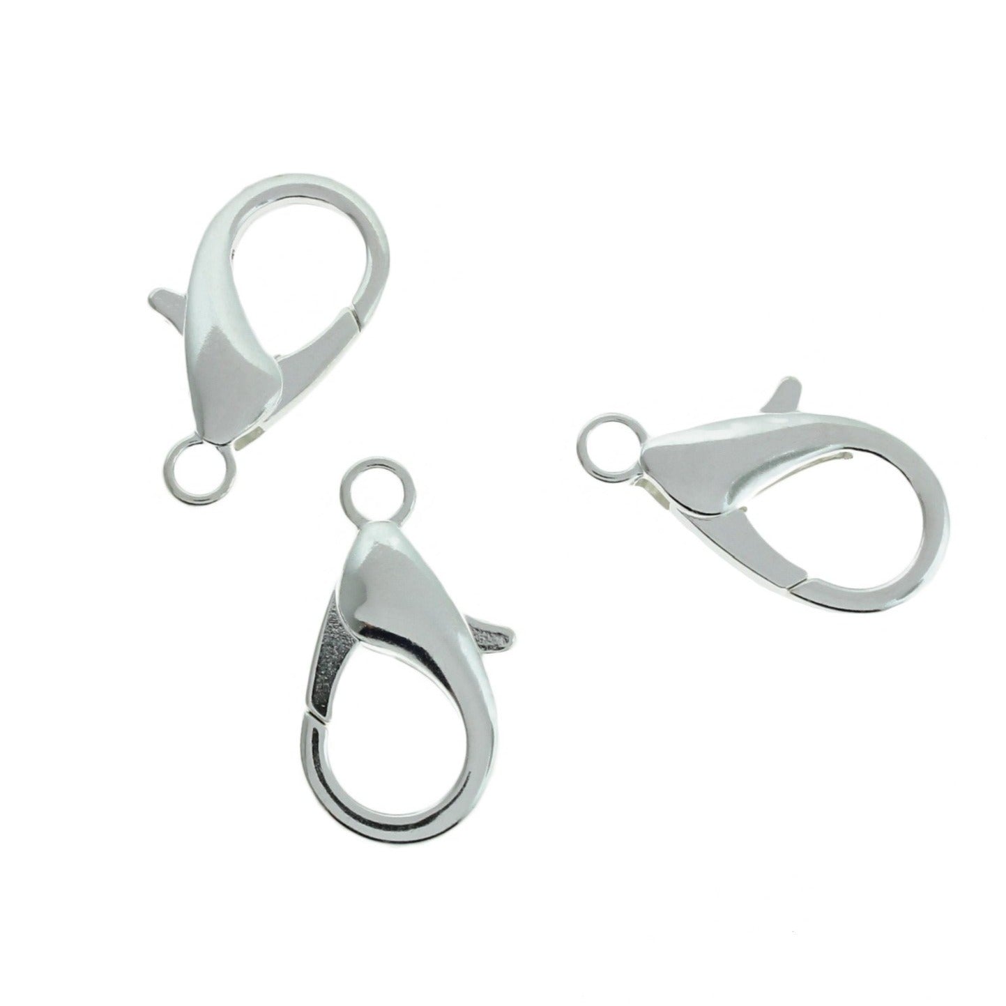 Silver Tone Lobster Clasps 23mm x 12mm - BULK 50 Clasps - FF279