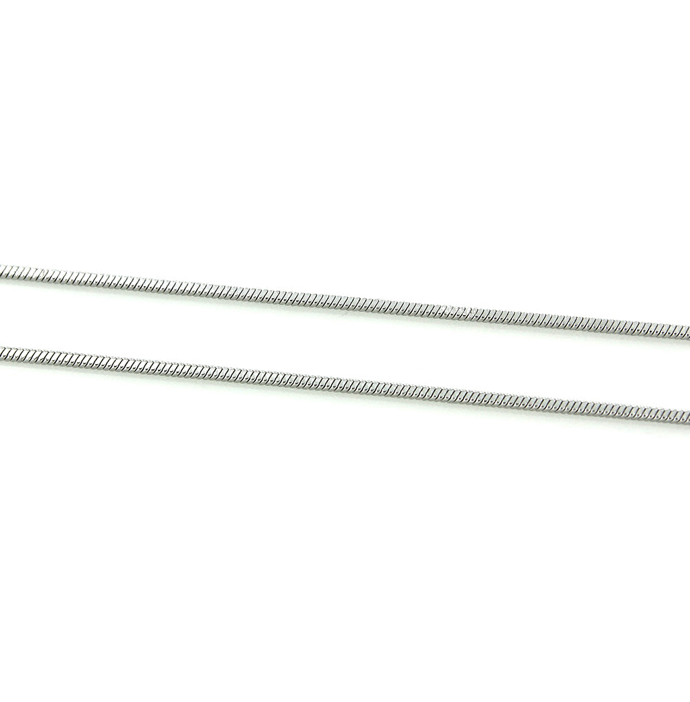 Silver Tone Snake Chain Necklace 18" - 1mm - Choose Your Quantity!