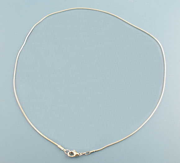 Silver Tone Snake Chain Necklaces - 1.2mm - Choose Your Length