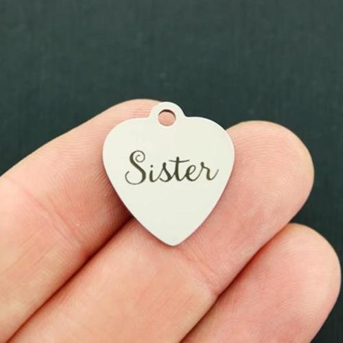 Breloques sœurs en acier inoxydable - BFS011-3003