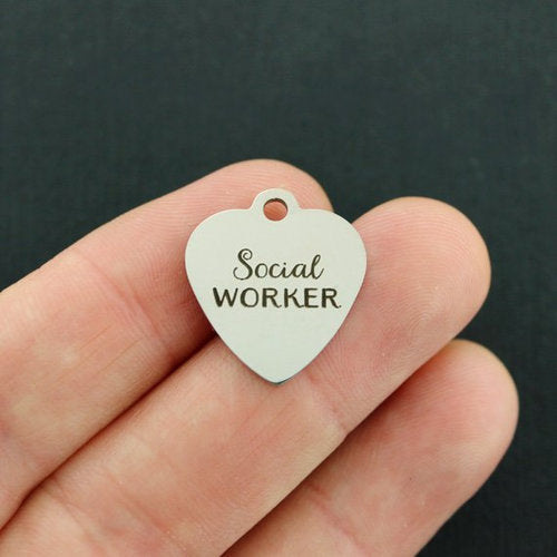 Social Worker Stainless Steel Charms - BFS011-2294