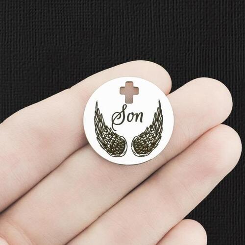 Son Stainless Steel Cross Charms - BFS023-6091