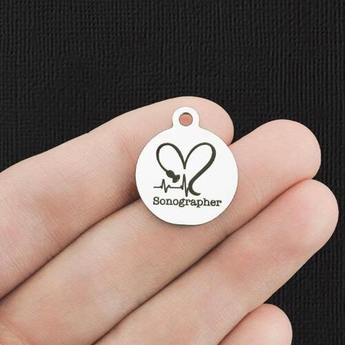 Sonographer Stainless Steel Charms - BFS001-5889