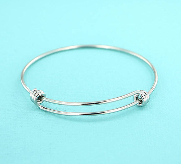 Stainless Steel Adjustable Bangles - 50mm - 5 Bangles - N358