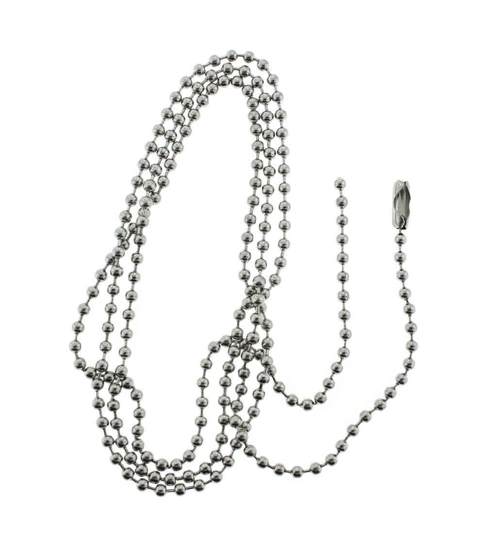 Stainless Steel Ball Chain Necklace 28" - 2.5mm - Choose Your Tone!