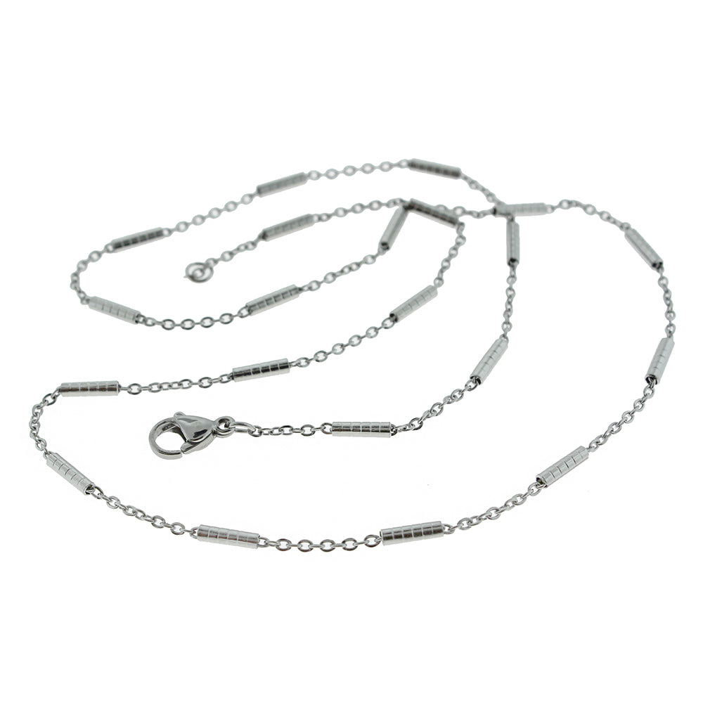 Stainless Steel Bar Satellite Chain Necklaces 20" - 1mm - Choose Your Quantity!
