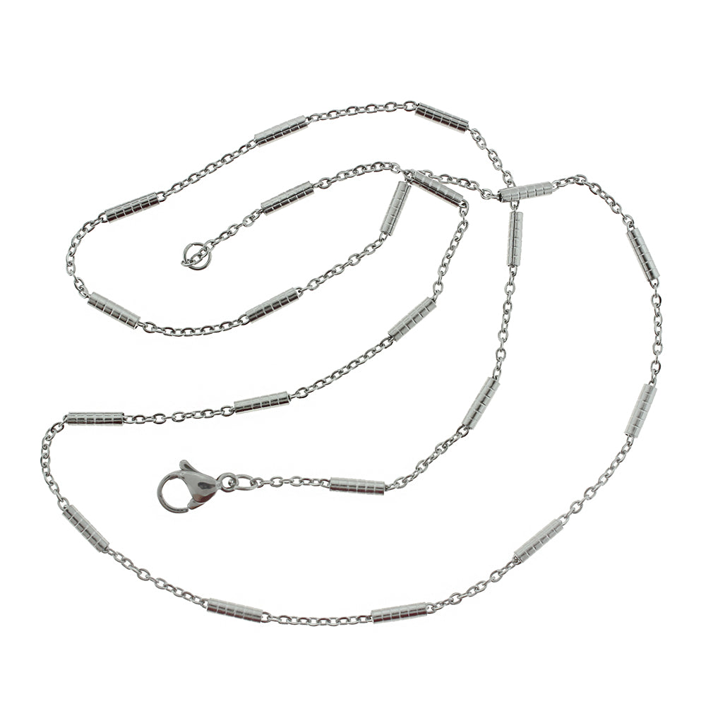 Stainless Steel Bar Satellite Chain Necklaces 20" - 1mm - Choose Your Quantity!