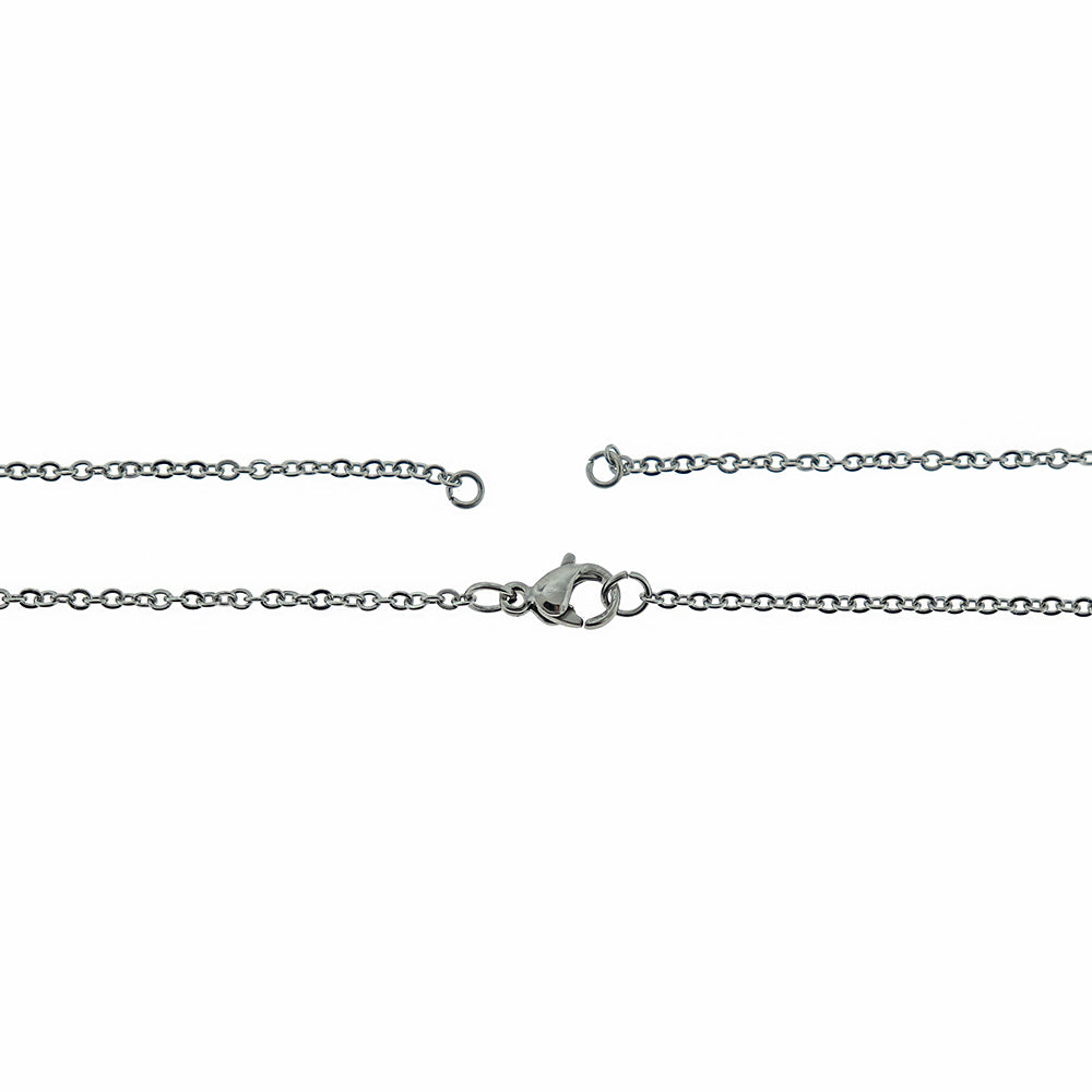 Stainless Steel Cable Chain Connector Necklace - 1.5mm - Choose Your Length!