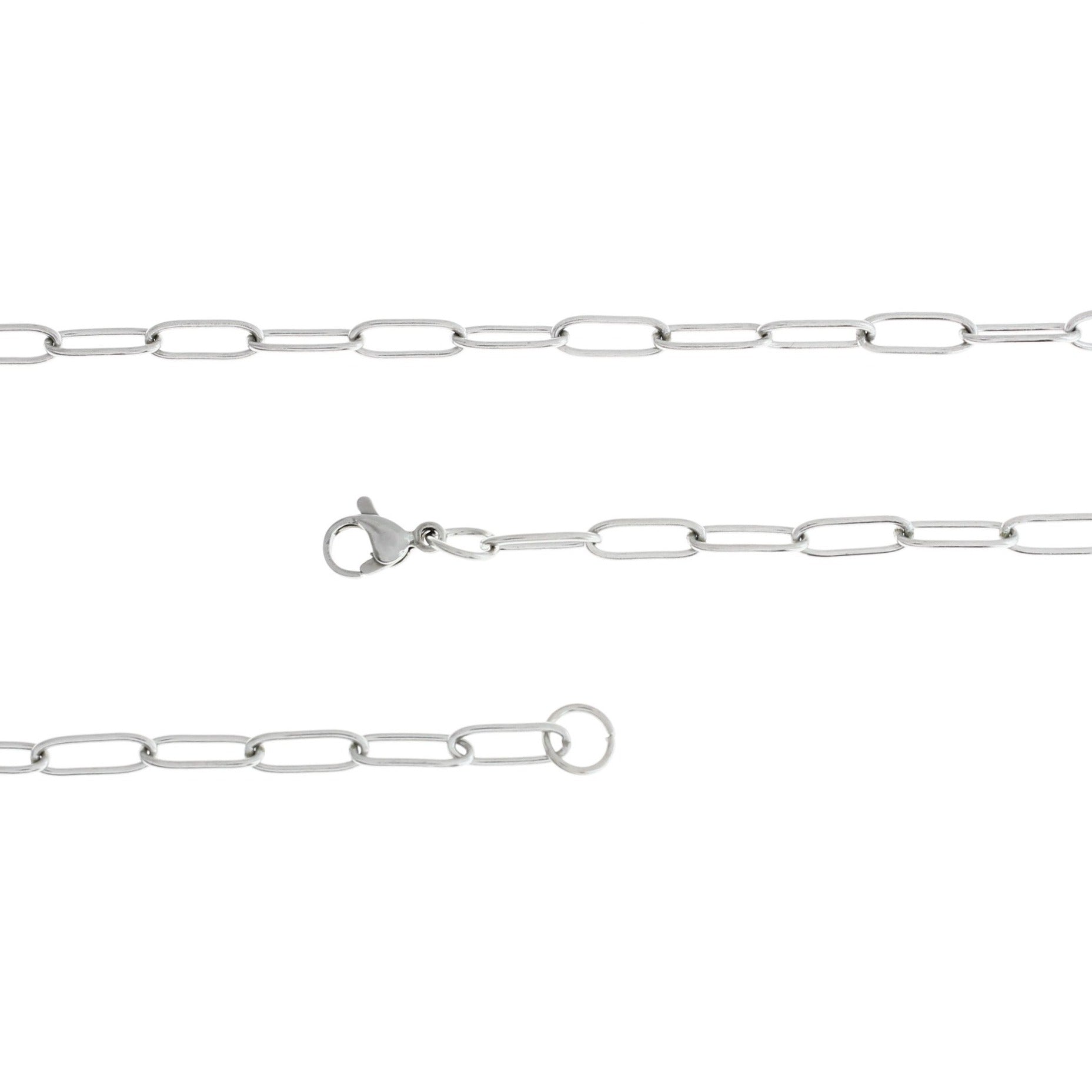 Stainless Steel Cable Chain Necklace 15" - 3mm - 1 Necklace - N185
