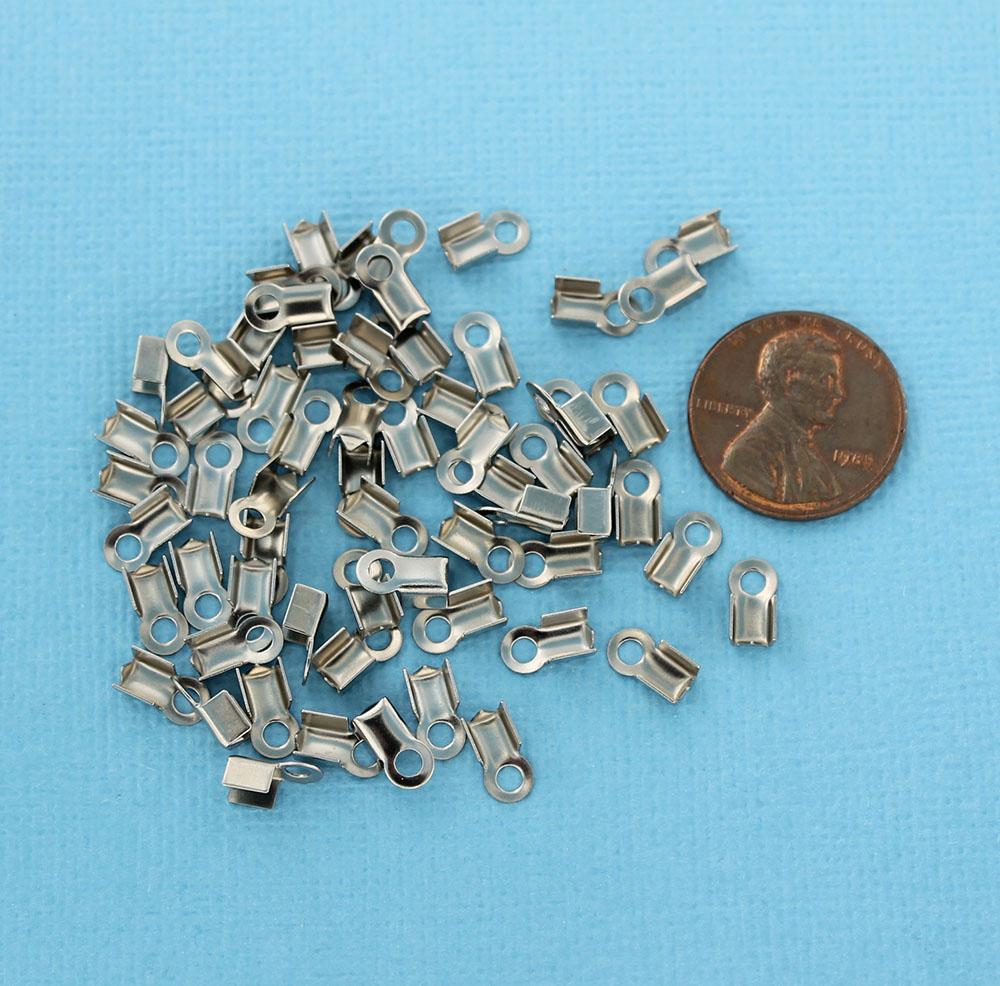 Stainless Steel Cord Ends - 8mm x 4mm - 20 Pieces - FD631