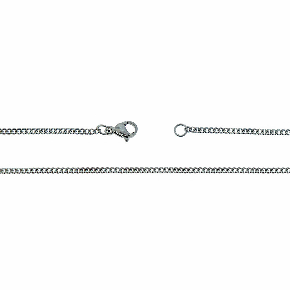 Stainless Steel Curb Chain Necklace 19.5"- 1mm - Choose Your Quantity!