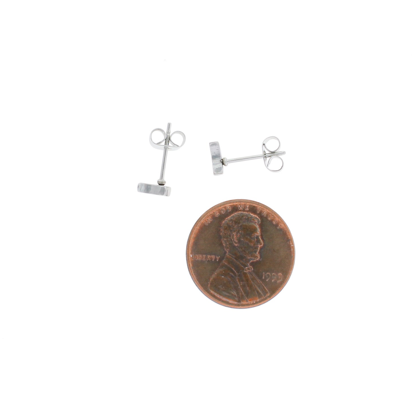 Boucles d'oreilles en acier inoxydable - Crescent Moon Studs - 6mm x 6mm - 2 pièces 1 paire - ER068