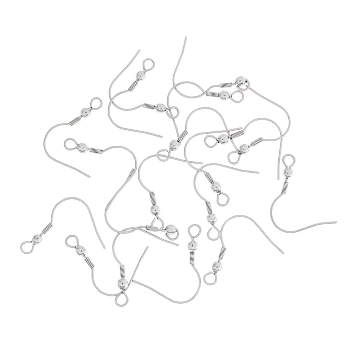 Stainless Steel Earrings - French Style Hooks - 21mm x 18mm - 50 Pieces 25 Pairs - FD621