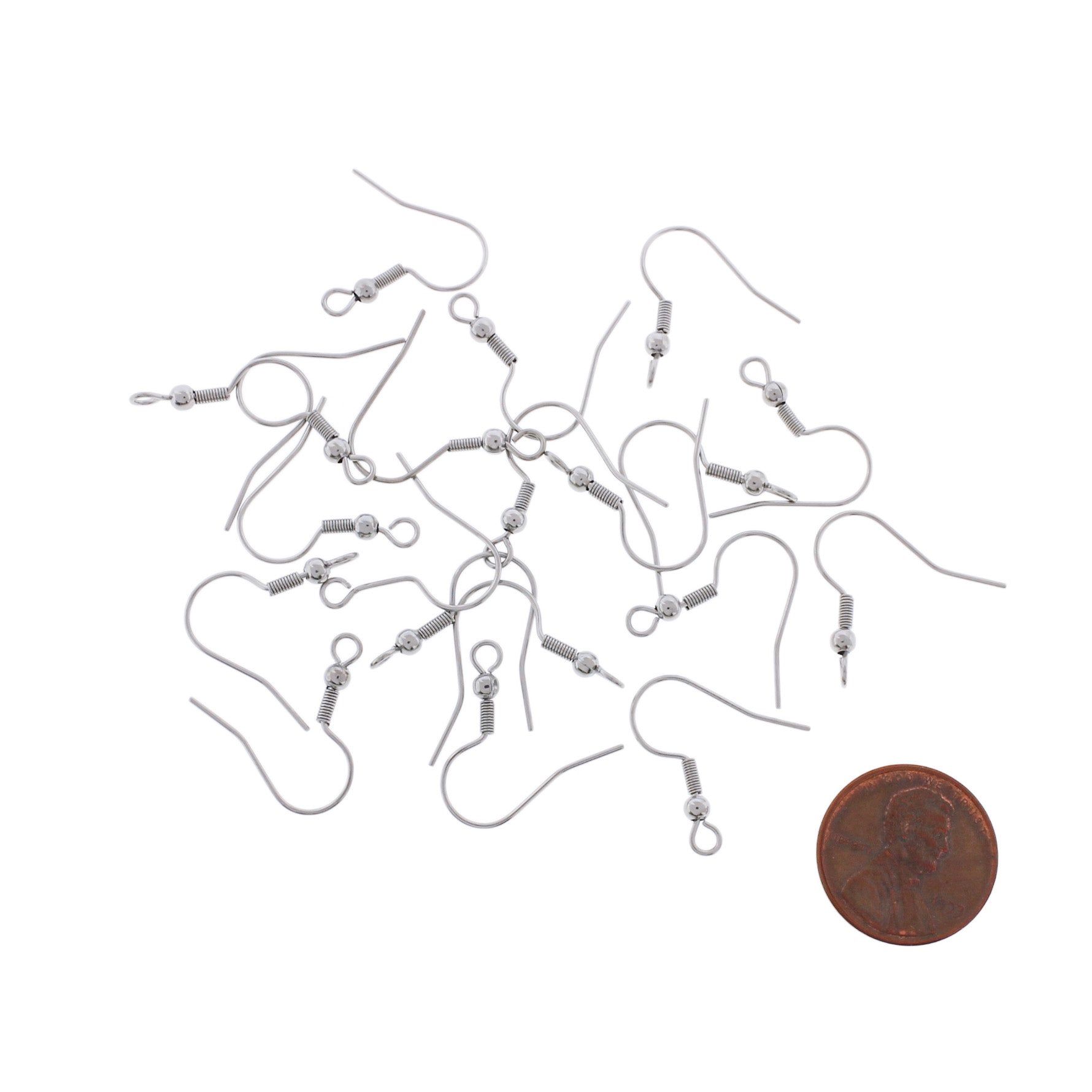 Stainless Steel Earrings - French Style Hooks - 23mm x 22mm - 50 Pieces 25 Pairs - FD948