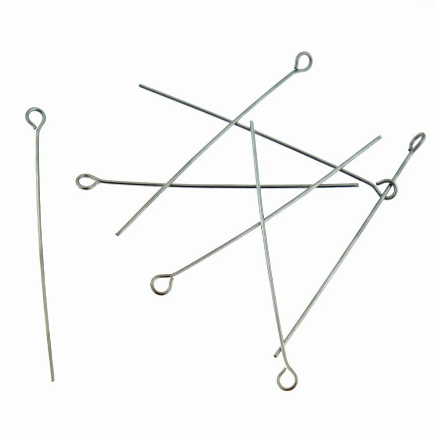 Stainless Steel Eye Pins - 45mm - 100 Pieces - PIN086