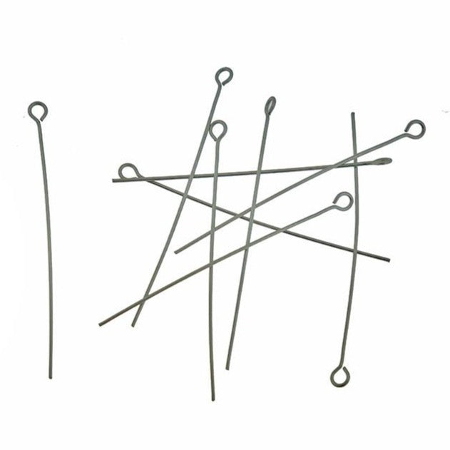 Stainless Steel Eye Pins - 50mm - 50 Pieces - PIN083