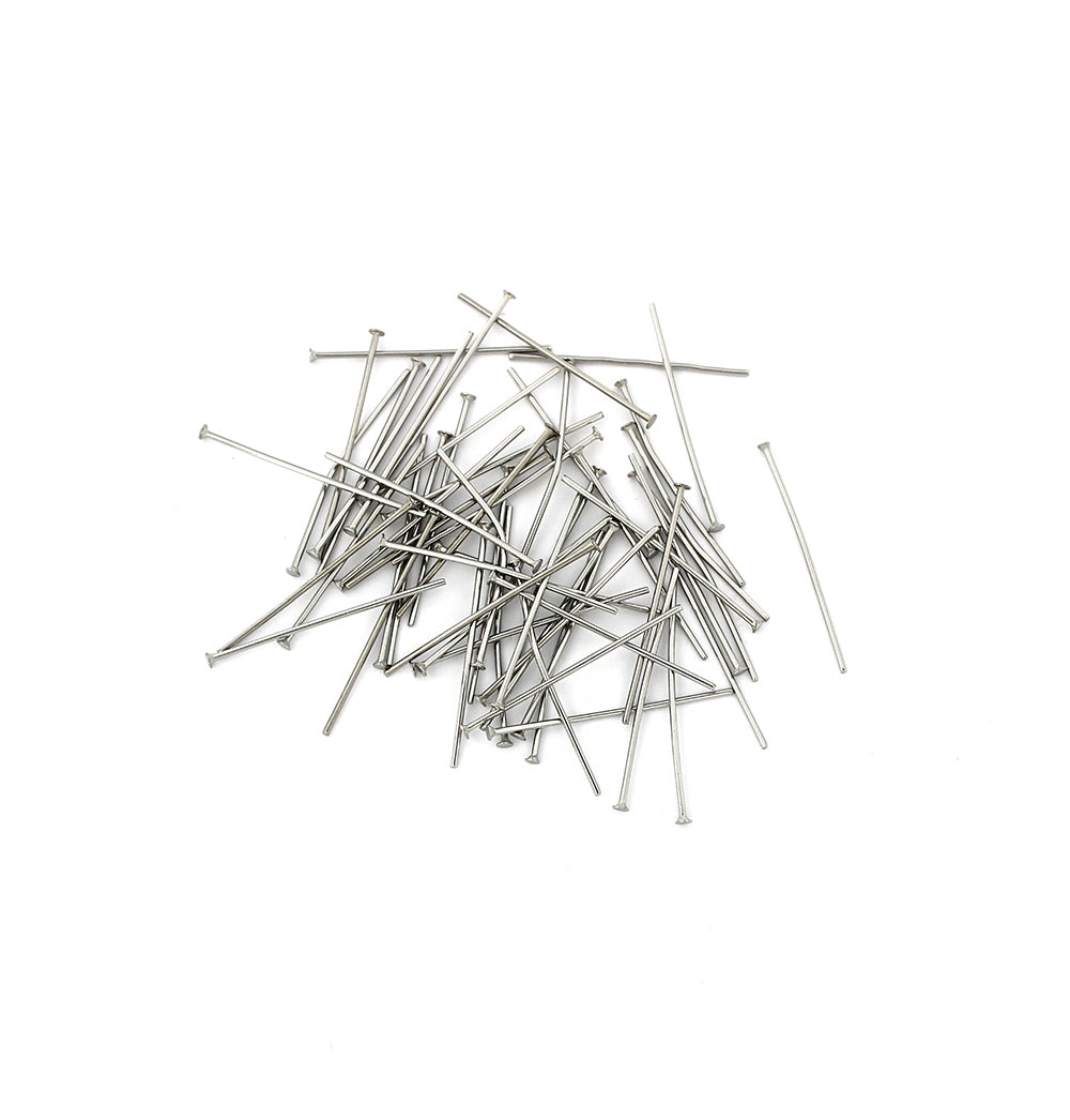 Stainless Steel Flat Head Pins - 25mm - 50 Pieces - PIN051