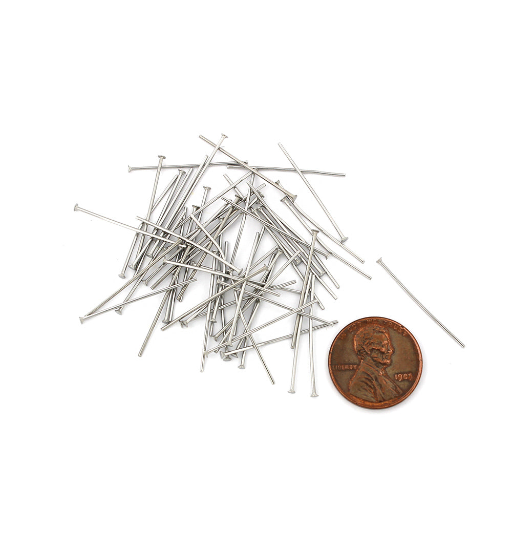 Stainless Steel Flat Head Pins - 25mm - 50 Pieces - PIN051