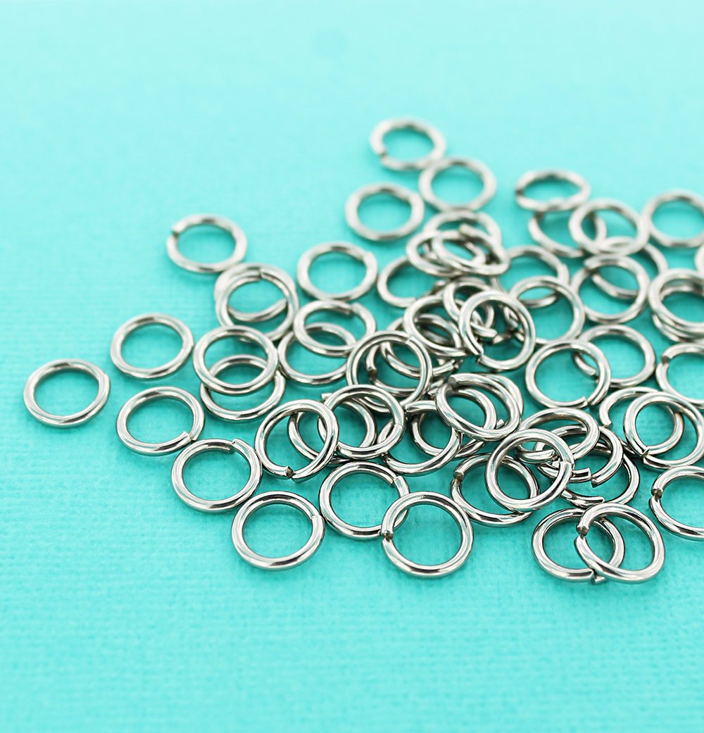 Stainless Steel Jump Rings 10mm x 1.5mm - Open 15 Gauge - 100 Rings - SS026