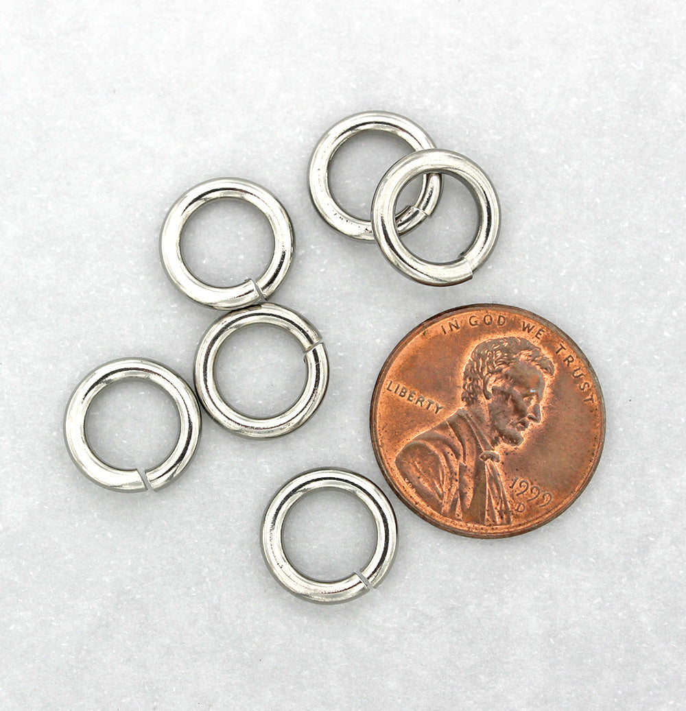Stainless Steel Jump Rings 11mm - Open 12 Gauge - 50 Rings - J174