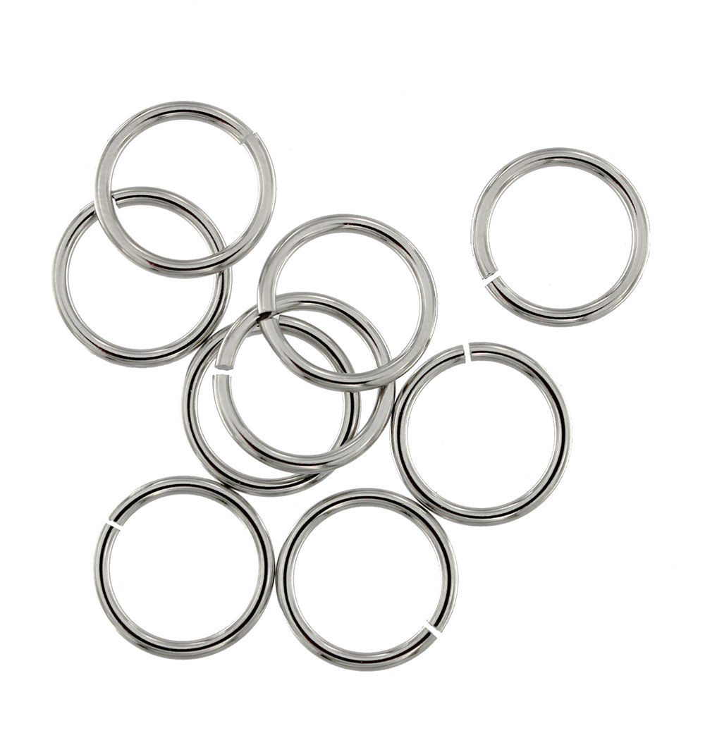 Anneaux en Acier Inoxydable 13mm - Calibre 15 Ouvert - 50 Anneaux - J147