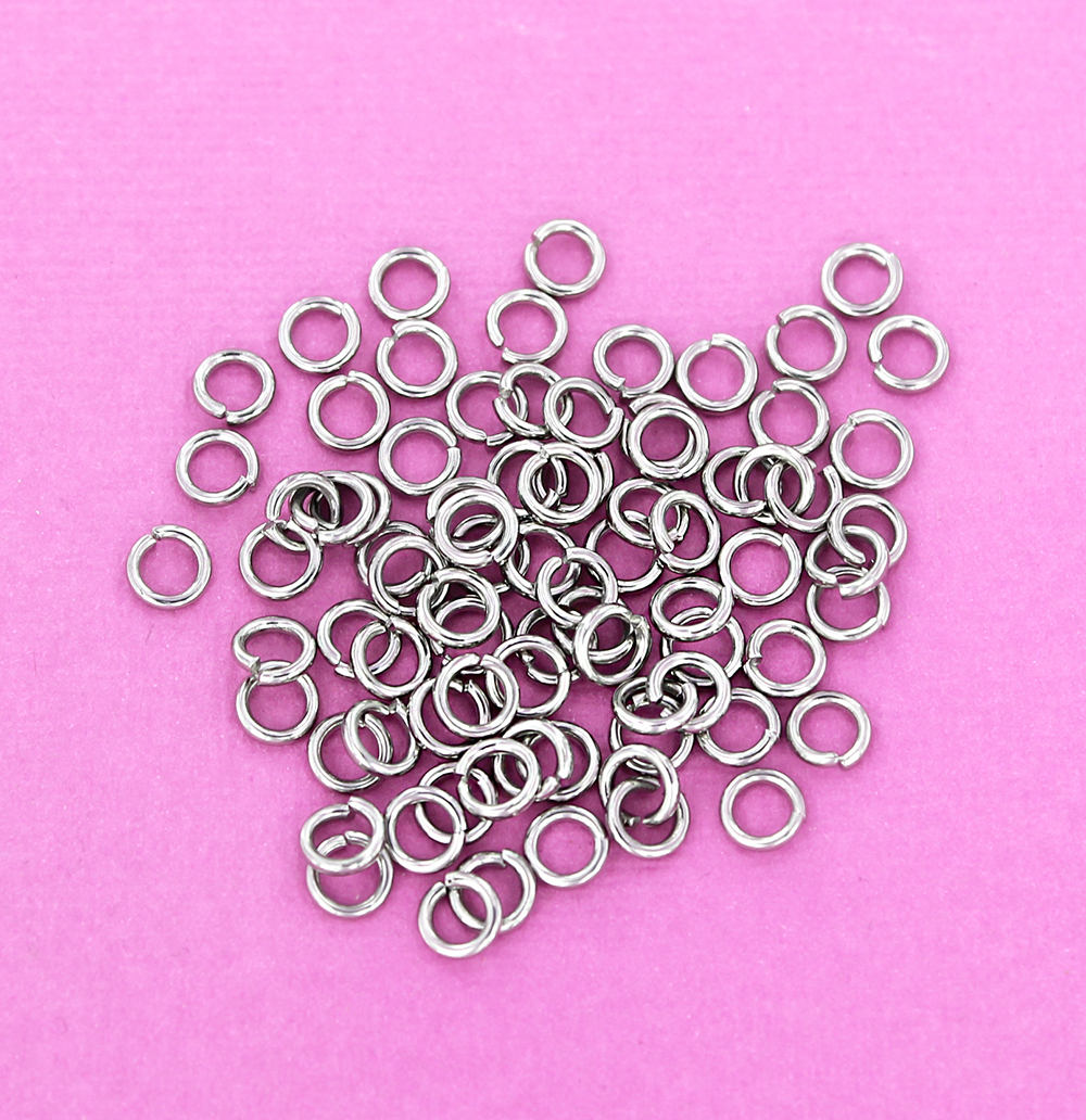 Stainless Steel Jump Rings 6mm x 1.2mm - Open 16 Gauge - 50 Rings - SS029