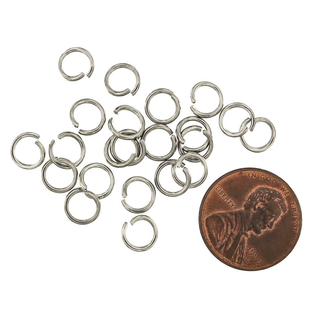 Anneaux en acier inoxydable 7 mm x 1 mm - Calibre 18 ouvert - 200 anneaux - J126