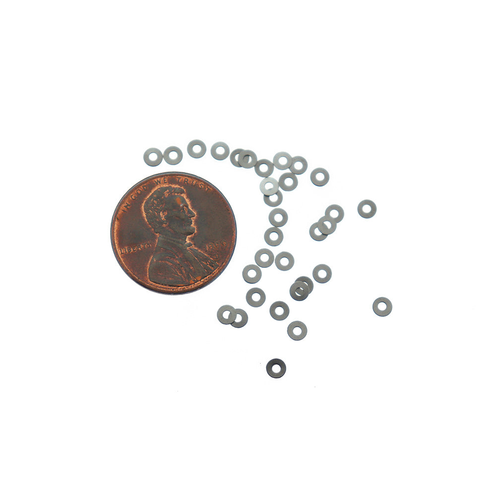 Perles d'espacement en acier inoxydable 3 mm x 3 mm - ton argent - 500 perles - FD866