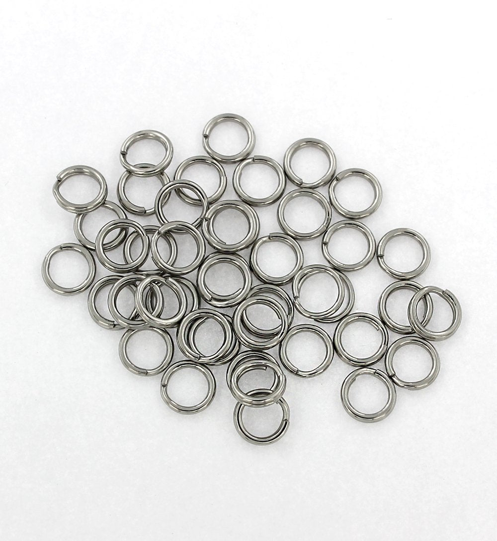 Stainless Steel Split Rings 10mm x 2mm x 1mm - Open Gauge 12 x 18 - 20 Rings - SS034