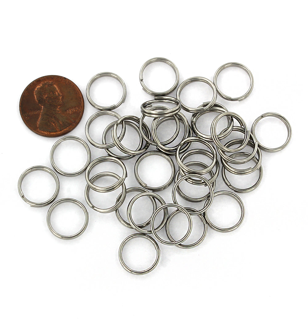 Stainless Steel Split Rings 12mm x 2mm - Open 12 Gauge - 50 Rings  - SS051