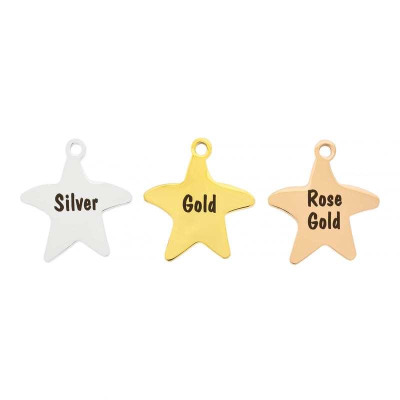Mermaid Soul Stainless Steel Starfish Charms - BFS019-0954